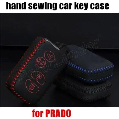 Only Red Car key cover car key case Hand sewing car styling Genuine leather fit for TOYOTA OLD CAMRY CROWN REIZ PRADO