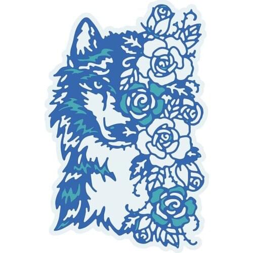 Wolf Flowers Lace Border Metal Cutting Dies Cut Die Mold Card Scrapbook Paper Craft Knife Mould Blade Punch Stencils 2021