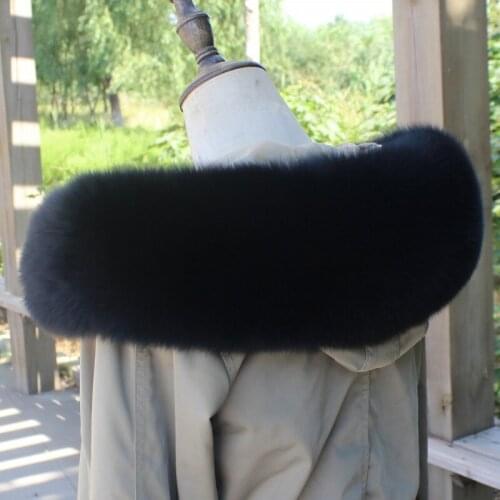 Real Fox Fur Collar Winter Warm Coat Fur Collar Woman Natural Fox Fur Scarf