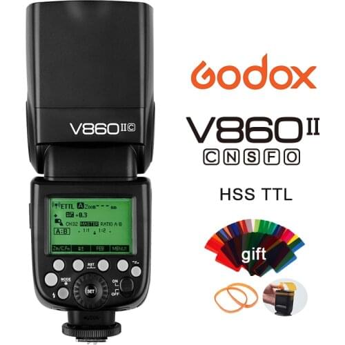 Godox V860II Camera Flash GN60 HSS TTL Speedlite Flashlight for Canon Nikon Sony Olympus Fujifilm Synchronizer on-camera flash