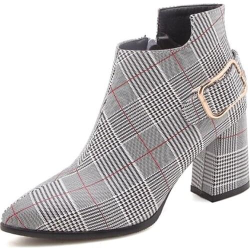 Hot Sale Woman Super Big Size 32-48 New Round Toe Med Knee Boots Women Casual Increased High Heel 7.5CM Fashion Warm Shoes 218-5