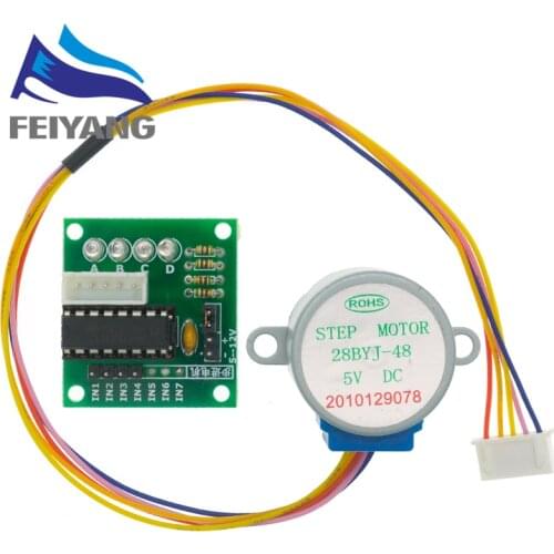 10PCS 28BYJ-48-5V 4 phase Stepper Motor+ Driver Board ULN2003 Stepper motor + ULN2003 Driver board DaiDian