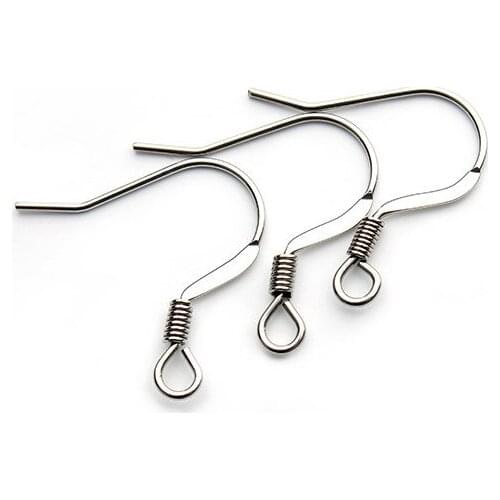 100pcs/lot 18mm stainless steel Ear hook Open Melon Seed Button For DIY Necklace Bracelet Fashion Jewelry Making Findings