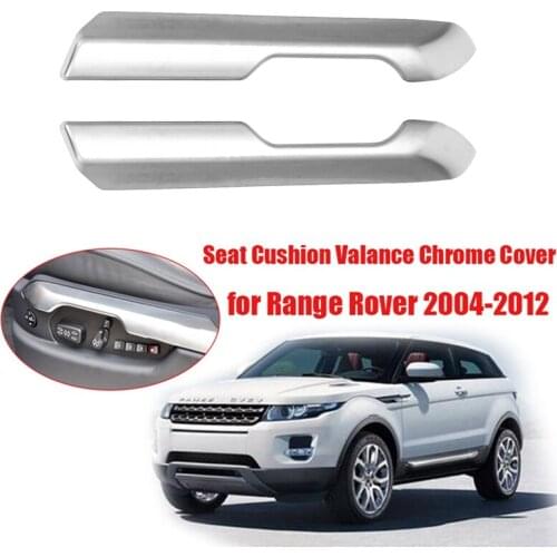 2Pcs/Set Car ABS Chrome Front Seat Cushion Valance Cover Trim for Land Rover Range Rover 2004-2012 Interior Mouldings