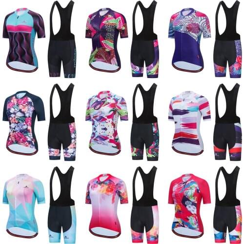 2021 MILOTO go pro Cycling Jersey Set Women Summer Bike Sets Road Bicycle Jerseys MTB Bicycle Wear Breathable Cycling Clothing