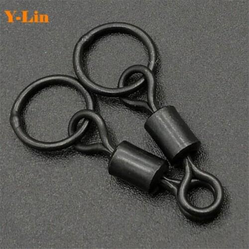 20XCarp fishing Big eye ring with UK8 rolling swivels flexi ring quick change swivels for chod snaps screw