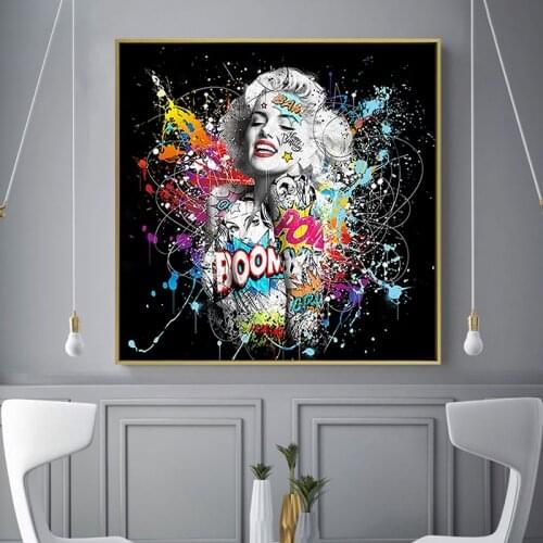 Abstract Graffiti Street Pop Art Canvas Painting Cuadros Posters and Prints Wall Art Pictures for Living Room home Decoration