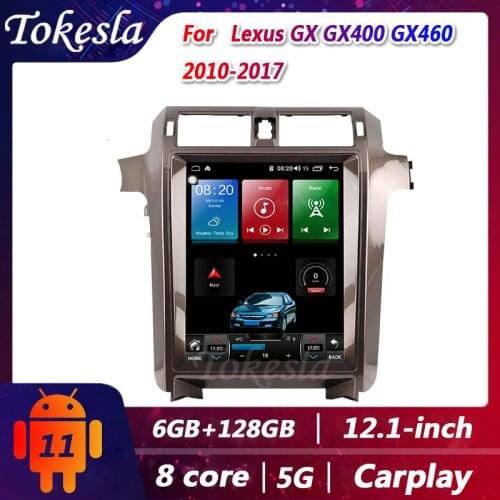 Tokesla Car Radio For Lexus GX GX400 GX460 Android 112 din Stereo receiver Central Multimedia Player Gps Navigation 2010-2017