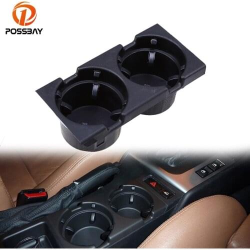POSSBAY Car Drink Holder Car Black Bottle Cup Center Console Mount Water Drink Cup Holders for BMW 3 Series Sedan M3 1997-2006