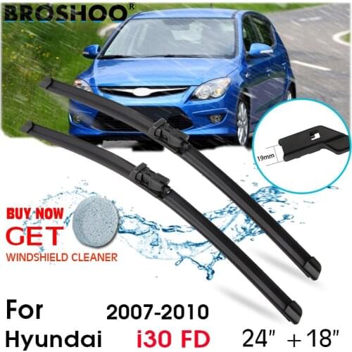 Car Wiper Blade Front Window Windscreen Windshield Wipers Blades Arm Auto Accessories For Hyundai i30 FD 24"+18" 2007-2010