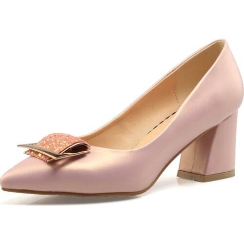 Big Size 11 12 13 14 15 ladies high heels women shoes woman pumps Shoes with pointed head and shallow mouth and horseshoe heels