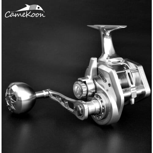CAMEKOON Level Wind Device Trolling High Speed 13BB+2RB Ball Bearings Spherical Handle Fishing Reel For Sea Fishing