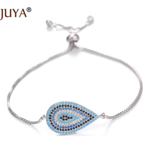 Greek Evil Eye Bracelet Adjustable Chain Evil Eye Charm Amulet Jewelry Protection Bracelet Good Luck Gift Turkish Nazar Bracelet