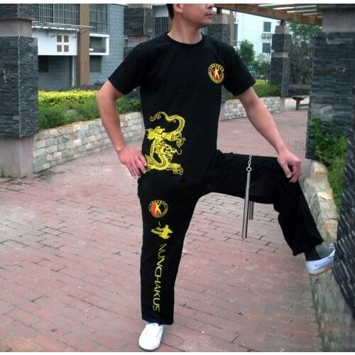 Cotton wing chun Nunchucks suits Nunchaku Nunchuk uniforms Jeet kune do suit kung fu clothing sets shirtspants