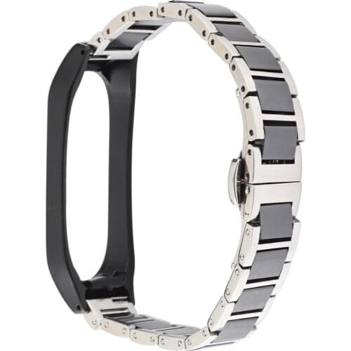 Ceramic Watch band For MiBand4 3 Strap Stainless Steel Buckle For xiaomi MiBand 3 Mi band4 Accessories
