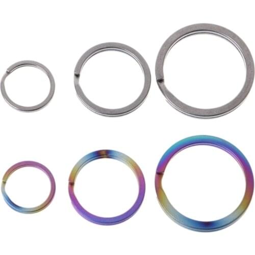 EDC Titanium Alloy Key Ring Pocket Tool Mini Split Keychain Buckle Circle Clip