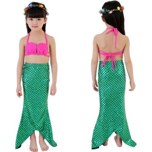 Summer The Baby Mermaid Tail Skirt Girls Comfortable Birthday Party Mermaid Princess Pool Party Swimsuit Copslay Beach Wear