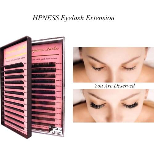 Soft Natural Classic False Mix Length Single Length Eyelash Extension Makeup Individual Black Matte Professional Eye Lashes