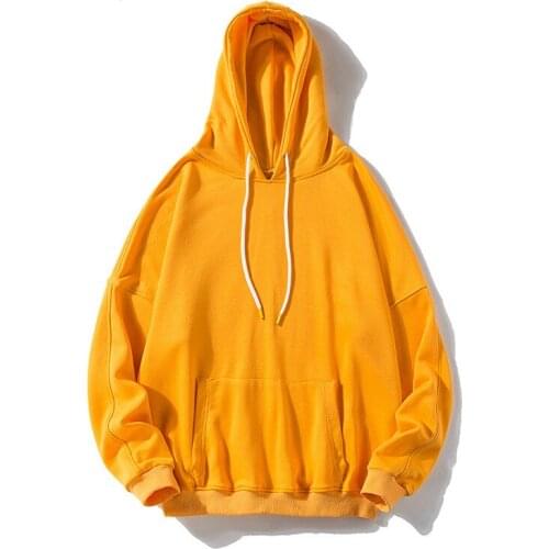 2020 Autumn Net RED Hoodie Sweatshirt Men Loose Oversize Lovers Solid Color Pullover Sweatshirts Womens Hoodies Hot Sale
