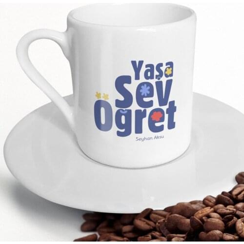 Personalized Age Love Teach Turkish coffee Fincanı-2