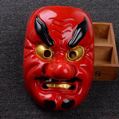 Halloween Plastic Mask Horror Red Tengu Long Nose Mask Drama Samurai Party Props Carnaval party supply Mascaras Halloween Terror