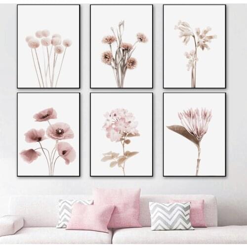 Botanical Flowers Plant Posters and Prints Gallery Wall Art Nordic Canvas Painting Dreative Pictures for Living Room Home Decor