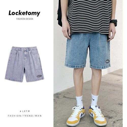 Casual Printed Mens Shorts Summer Loose Short Pants Mens Clothing Elastic Waist Label Fashion Shorts Homme -40