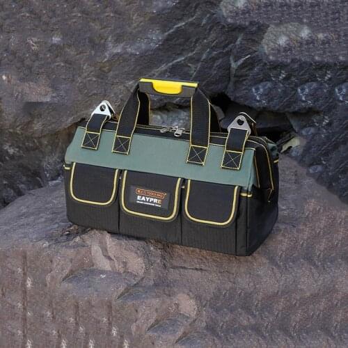 2018 New Tool Bags 13" 16" 18" 20" Oxford Cloth Top Width Mouth Electrician Bags Waterproof Large Capacity Thicken Bag with Logo