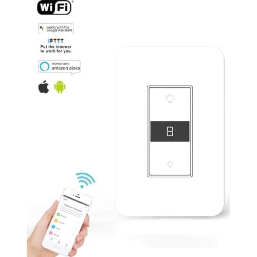 Wifi Smart Dimmer Switch | In-Wall LED Dimmer Switch Work with Alexa, Google Assistant, IFTTT, App control, Schedule&Timing
