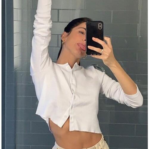 Vintage Solid Knitted Cardigan Sweater Women Harajuku Casual O Neck Long Sleeve Cotton Soft Sweater Autumn Streetwear Cardigans