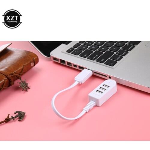 1PCS 3 Ports USB 2.0 Hub High Speed Extension Splitter for Macbook Laptop PC Computer Charger For Windows 10/ 8/ 7/ Vista