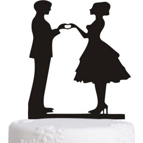 100pcs/lot Creative lovers lovers hand in hand design wedding cake inserted card Wedding Cake Topper Party Cake Decorations