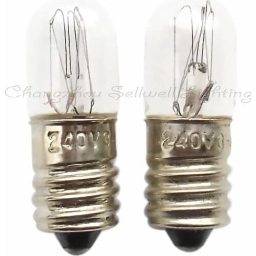 240v 3/4w E10 10x28 New!miniature Lamps Bulbs Free Shipping A351