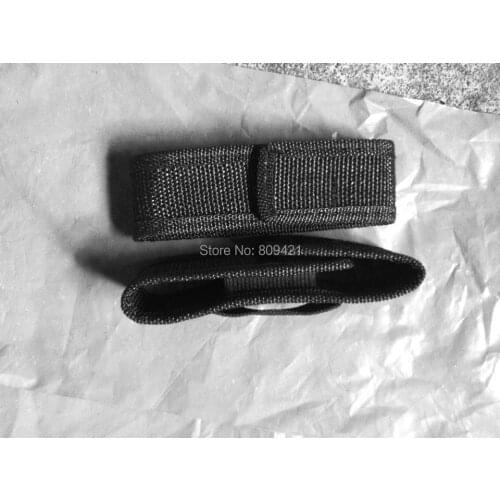 300pcs/lot Torch Soft Nylon Pouch Holster w/ Tight Closure 12 cm for flashlight of 9-10 cm
