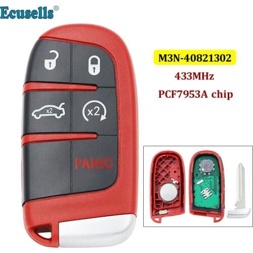 5 Buttons Smart Remote Key Fob 433MHz with 7953A chip for Dodge Dart Charger Challenger for Chrysler 300 for Jeep M3N40821302