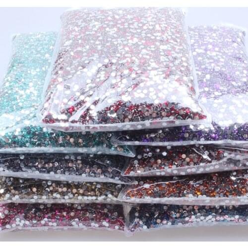 5mm 30000pcs Resin Rhinestones Flatback Normal Colors Many Colors Choose Round Glue On Diamonds DIY Nails Art Decorations