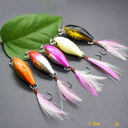 Anti-Corrosion Freshwater Professional Fishing Lure Hard Bait 2g/35mmArtificial Crank Wobbler High Quality Plastic Fishing Bait