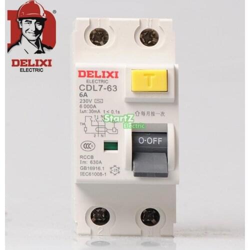 63A 2P RCCB Circuit Breaker CDL7-63 DELIXI