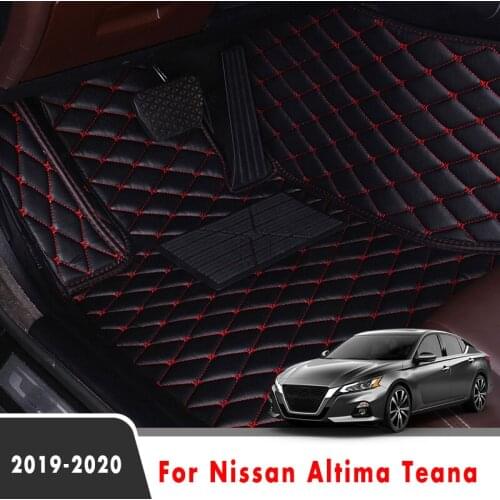 Car Floor Mats For Nissan Altima Teana 2020 2019 Auto Carpets Waterproof Decoration Protector Covers Accessories Leather Rugs