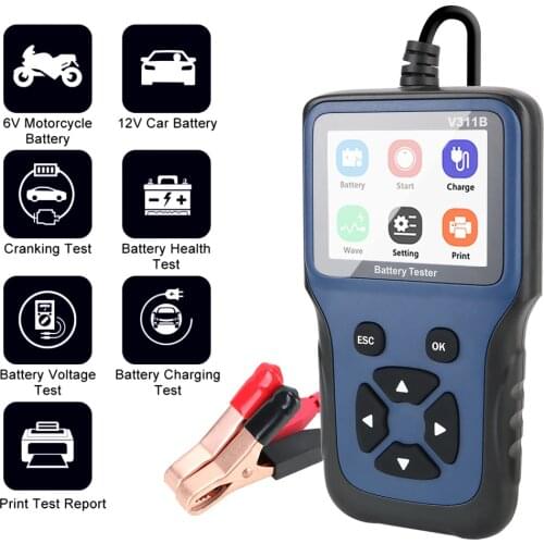 Car Charging Cricut Load Test Analyzer Tool V311B Auto Diagnostic Tool 12V Car Battery Charger Automotive Battery Detector
