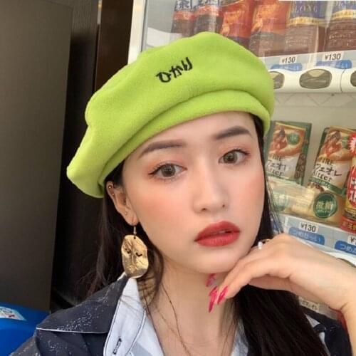 Women Girl Beret French Artist Warm Wool Winter Beanie Hat Cap Vintage Plain Beret Hats Soft Fabric Elegant Lady Winter Caps