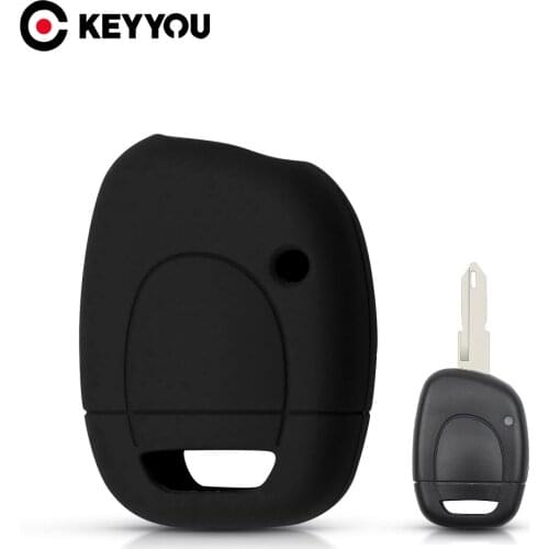 KEYYOU Silicone Car Key Case For Renault Clio Kangoo Master Twingo Keyless Fob Key Shell Holder Protector Remote Fob Cover