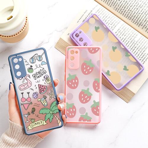 Case For Samsung S20 FE Cases Hard Painted Shell For Samaung A52 A21S A72 A12 Half-wrapped casing S20 S30 S21 Plus S20 S21 Ultra
