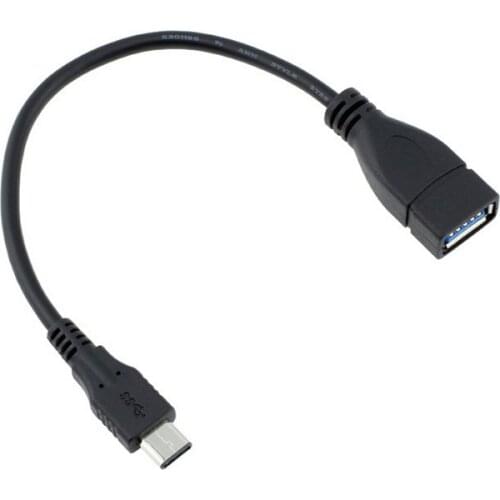 Black USB 3.1 Type-C Male Connector to A Female OTG Data Cable for Macbook & Tablet 20cm
