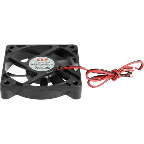 DC 12V 2-Pin 60x60x10mm PC Computer CPU System Sleeve-Bearing Cooling Fan 6010 K1AA