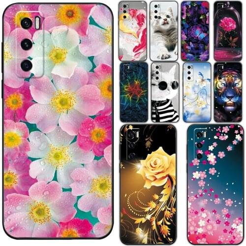 For vivo V20 SE Case 6.44 inch Fundas on vivo V20 SE Soft TPU Silicone Phone Case For vivo V20 SE Flower Cover For vivo V20 SE