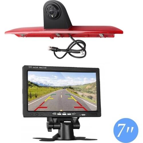 HD 720P 3rd Brake Light Camera Stop lights + 7.0'' monitor for FORD Transit F150/F250/F350 2014-2019 Vans Night Vision Camera