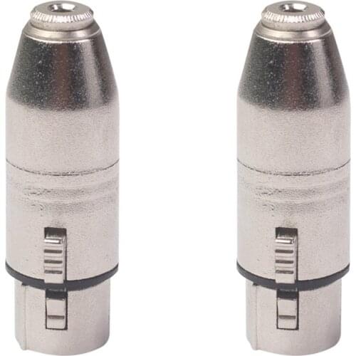 Hot-3.5MM Female Head to Big Three-Core Balanced XLR Canon Female Mixer Camera Microphone Audio Adapter