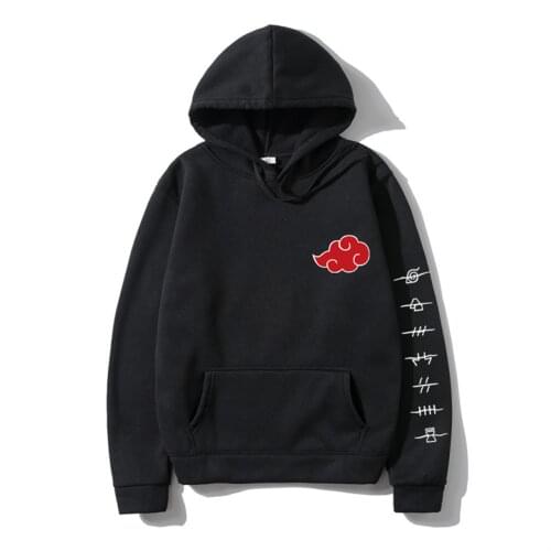 Akatsuki Cloud Symbols Print Men Hoodies Sweatshirt Japan Anime Streetwear Hoodie Men Women Oversized Sweatshirt Pullover Hoody