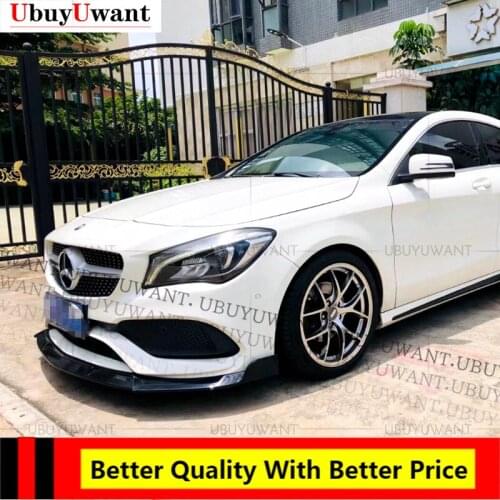 For Benz CLA W117 CLA200 220 260 A Set Car Front Bumper Lip Body Kit Diffuser Deflector Spoiler Splitter Lip Guard 2013 - 2019